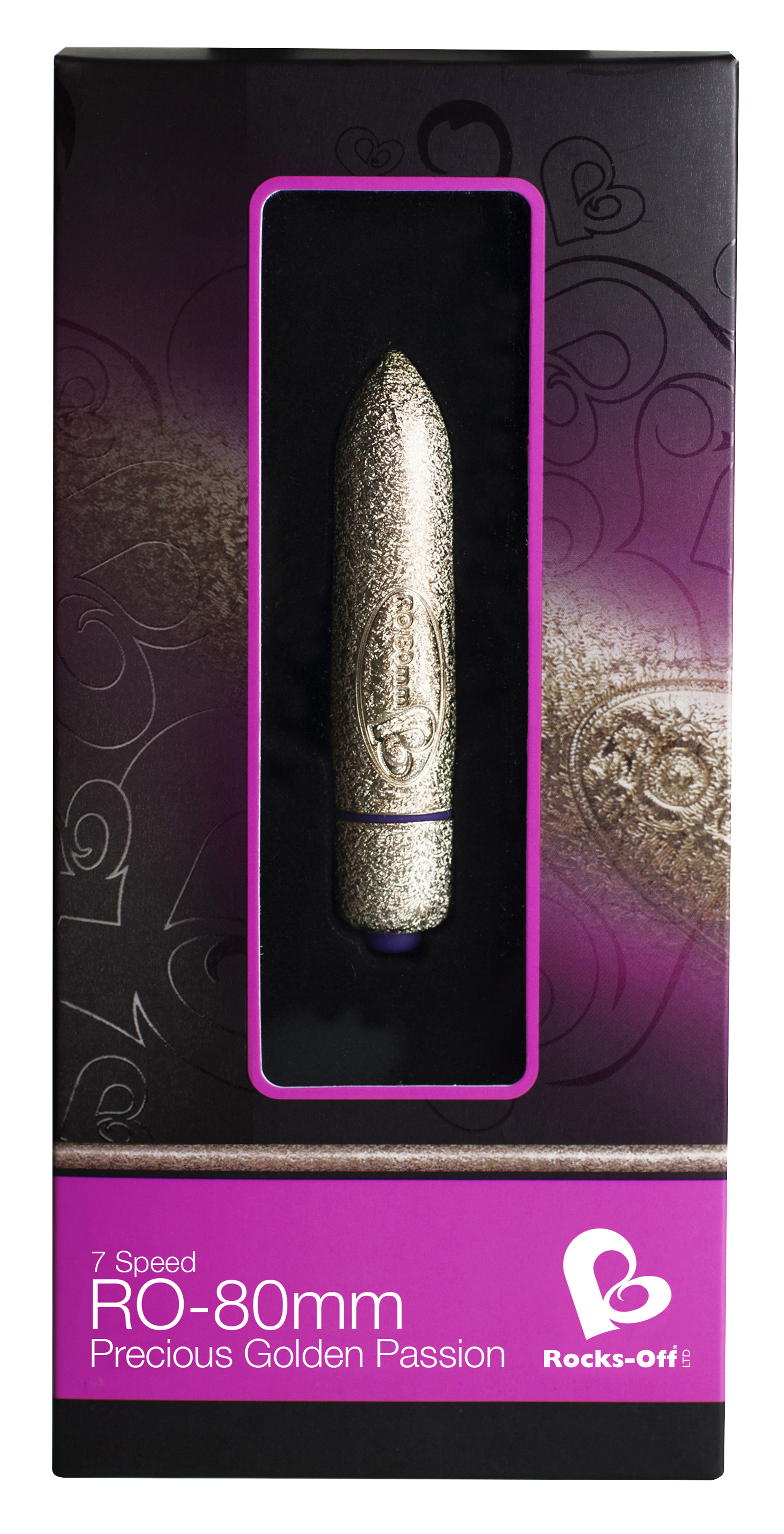 RO-80mm 7 Speed Precious Rose Gold Vibrating Bullet