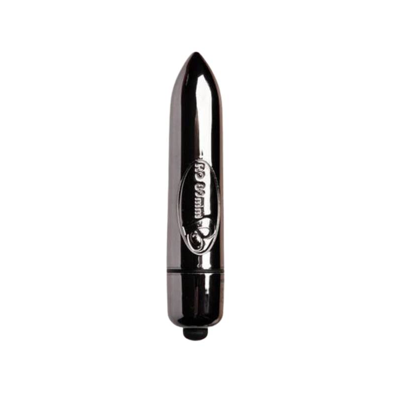 RO-80mm 7 Speed Midnight Metal Vibrating Bullet - Black