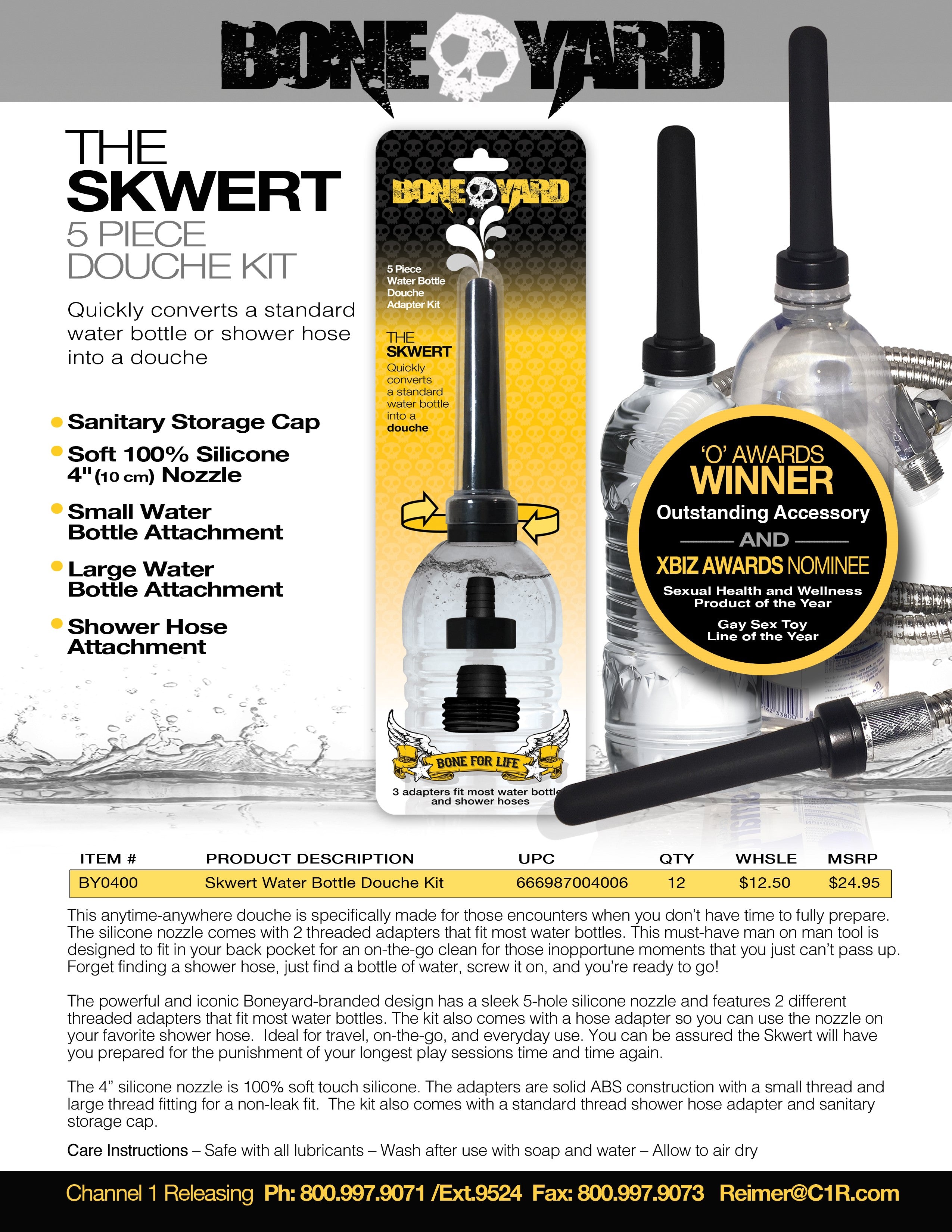 The Skwert 5 Pc Douche Kit Clamshell - Black