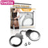Fetish Pleasure Metal Hand Cuffs Silver - Silver