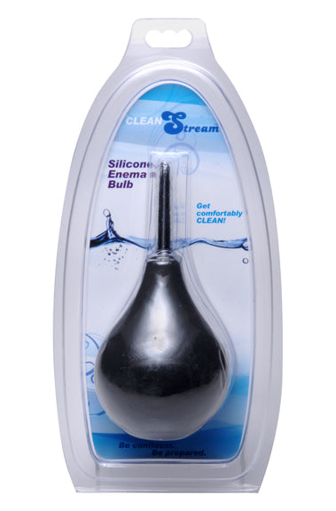 Thin Tip Silicone Enema Bulb - Black