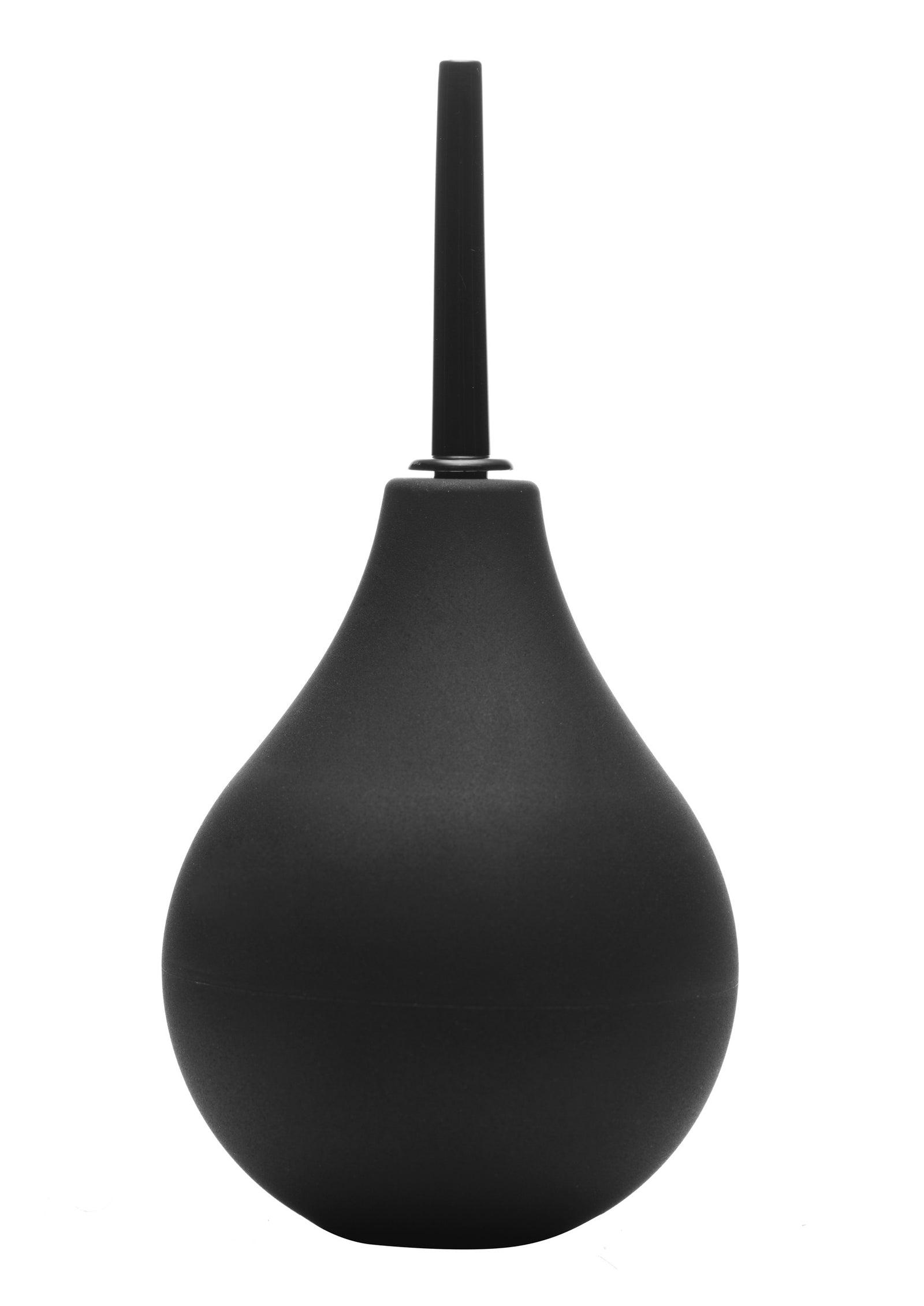 Thin Tip Silicone Enema Bulb - Black