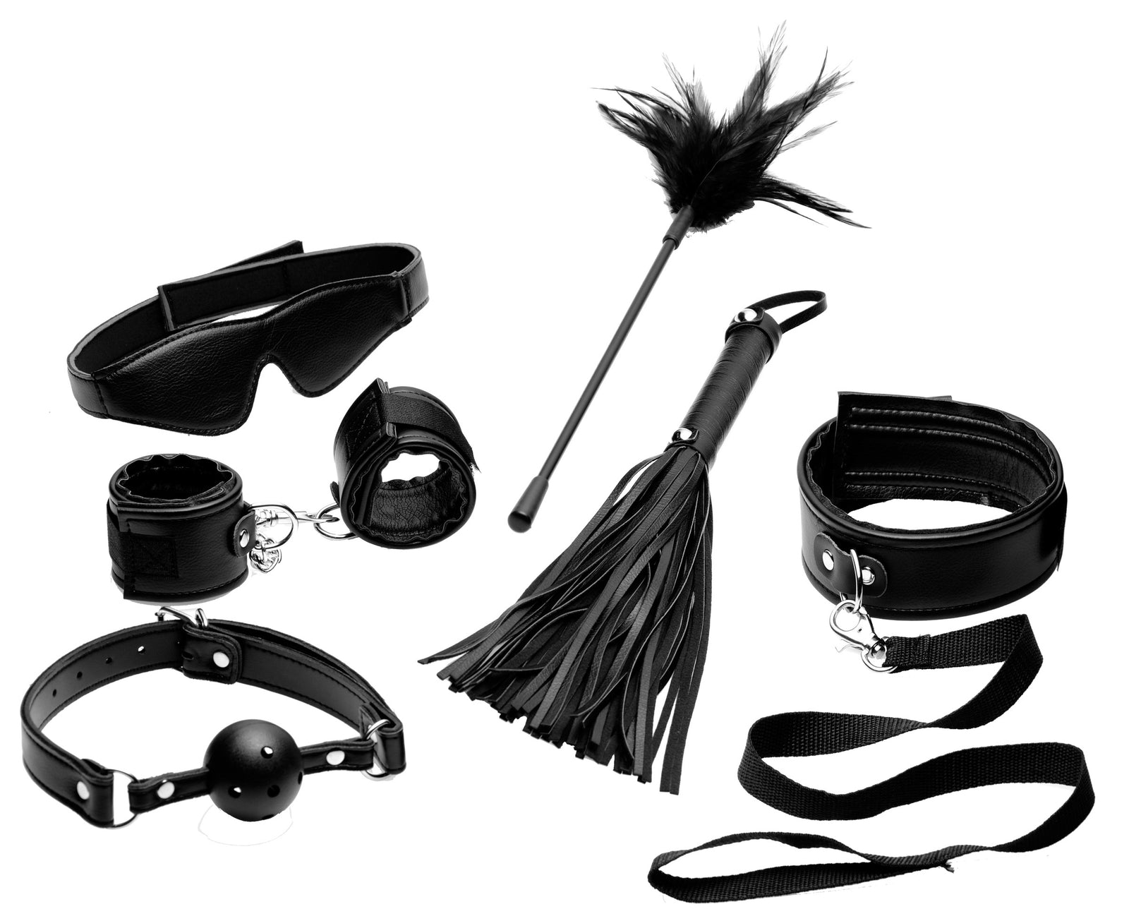 Tame Me 8 Pc Beginner Bondage Set - Black