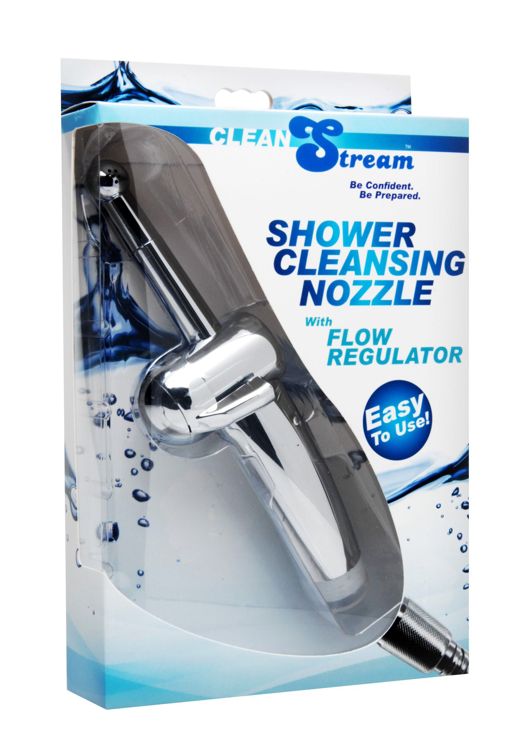 Shower Cleansing Nozzle with Flow Regulator - Grey