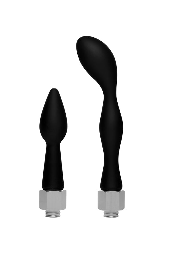 Silicone Enema Attachment Set - Black