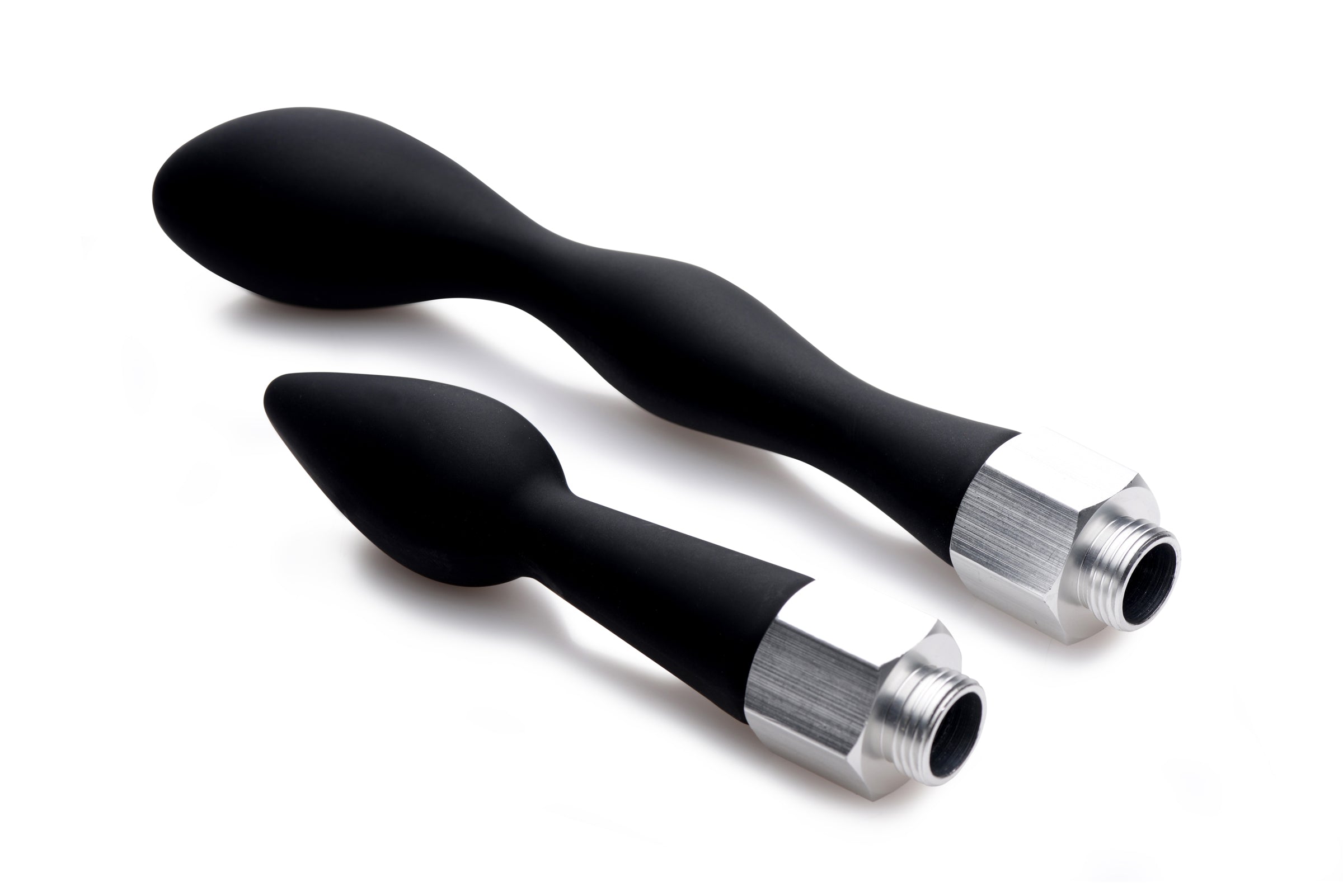 Silicone Enema Attachment Set - Black