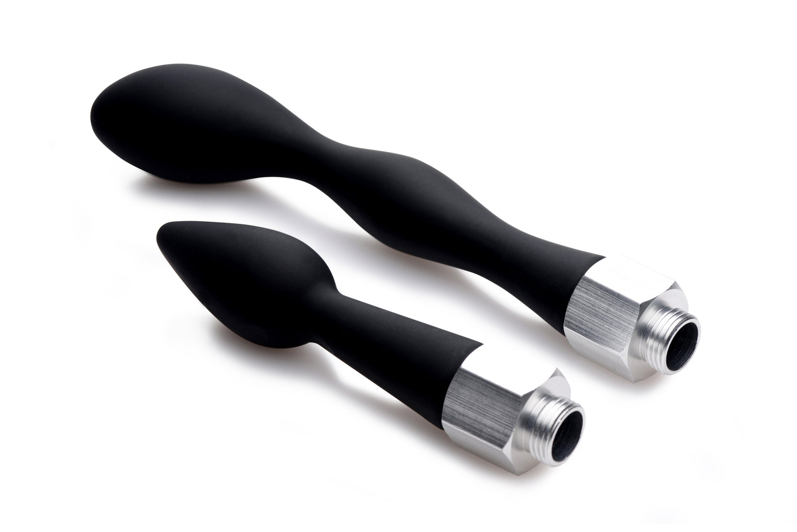 Silicone Enema Attachment Set - Black