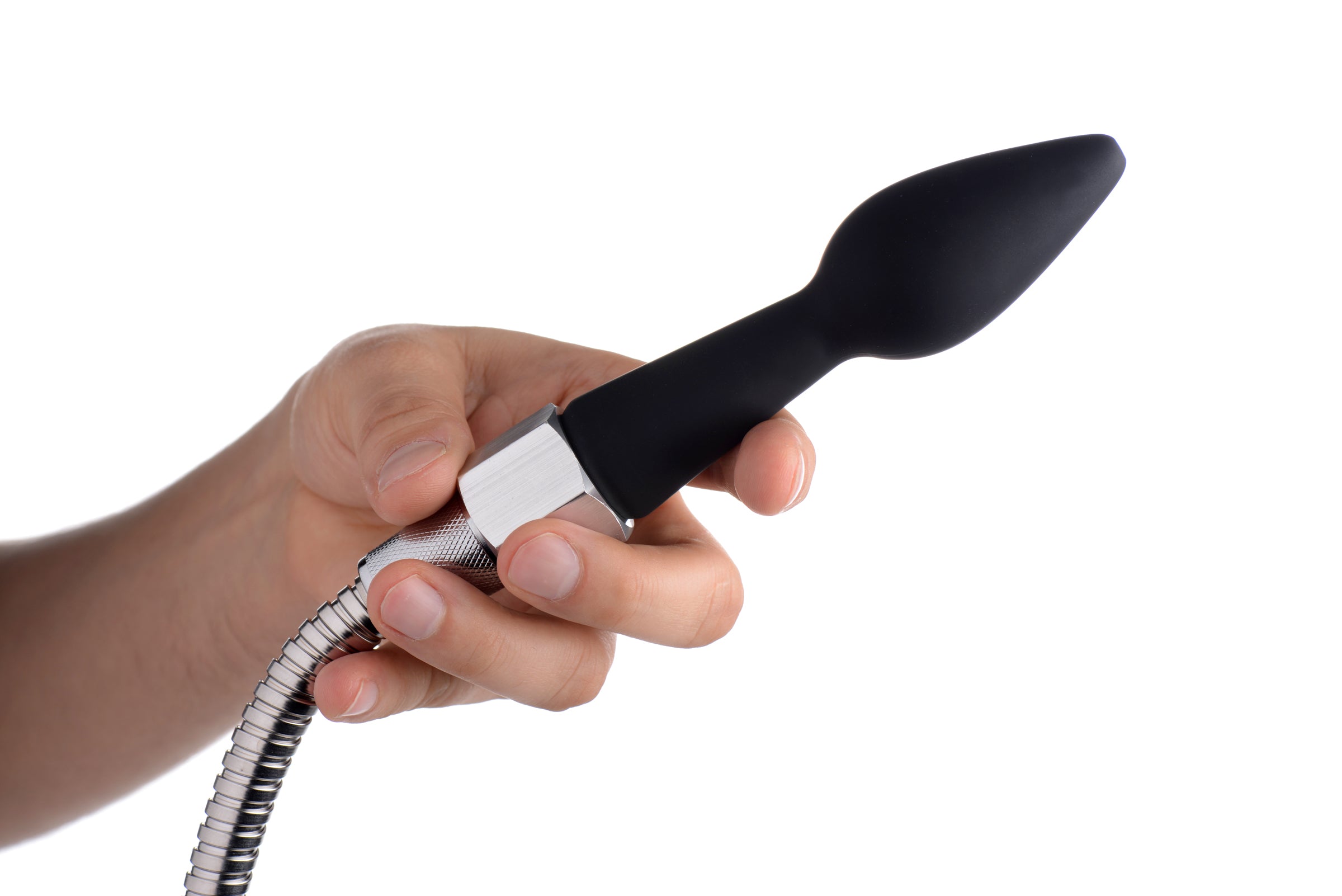 Silicone Enema Attachment Set - Black