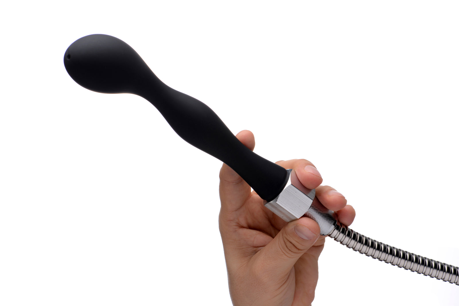 Silicone Enema Attachment Set - Black