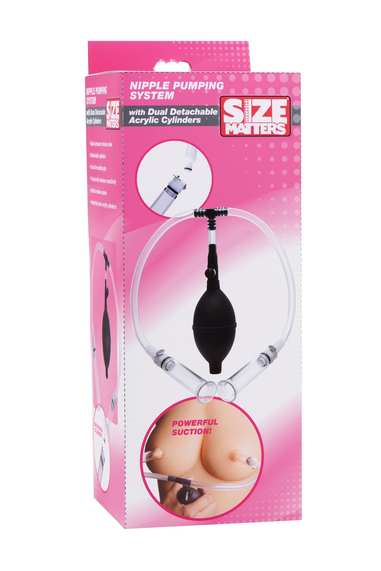 Nipple Pumping System with Dual Cylinders - Clear