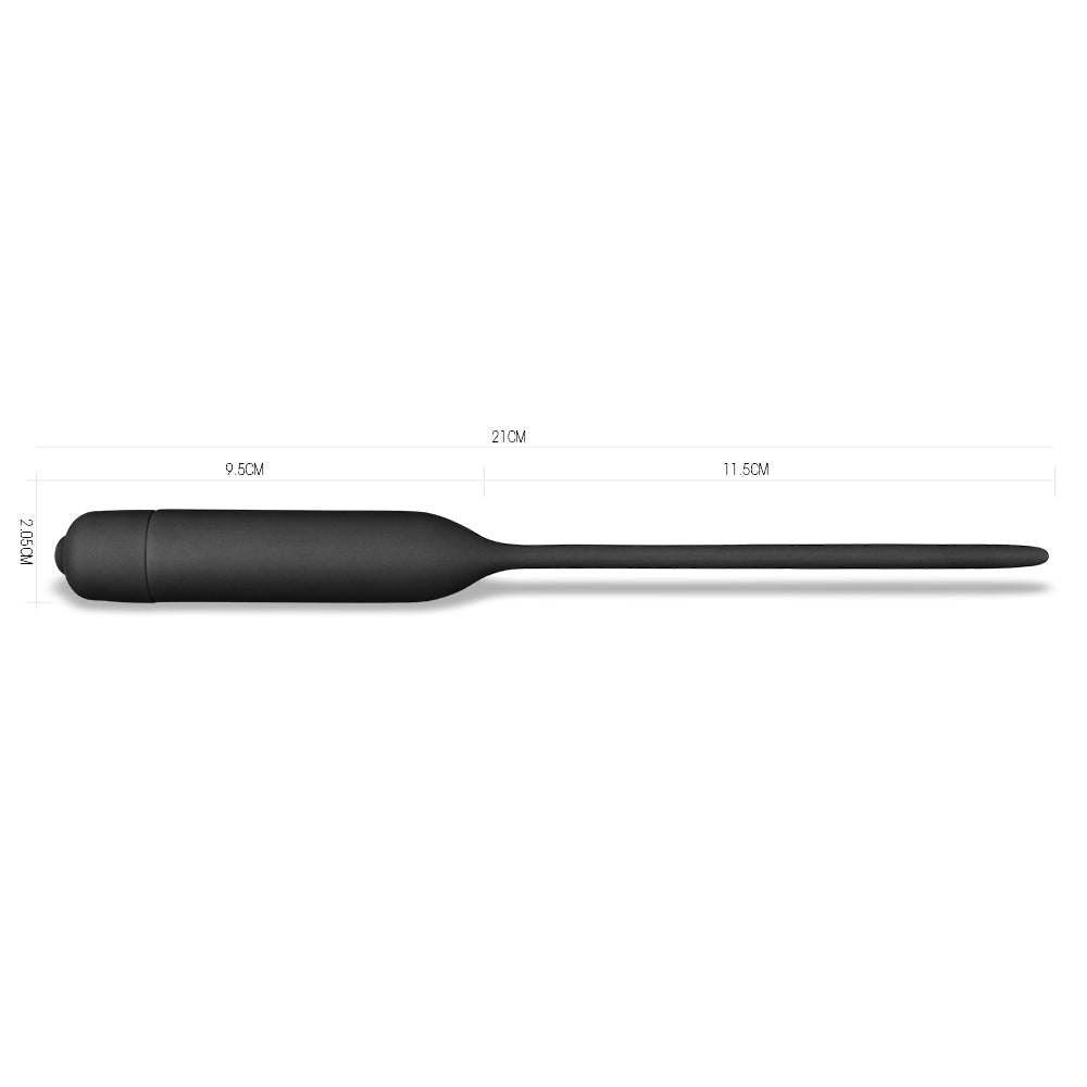 Silicone Vibrating Urethral Dilator - Silver