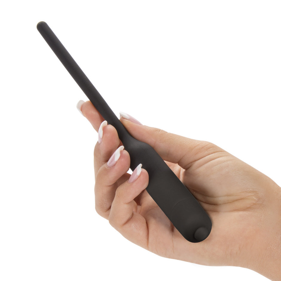 Silicone Vibrating Urethral Dilator - Silver