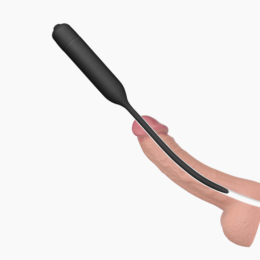 Silicone Vibrating Urethral Dilator - Silver