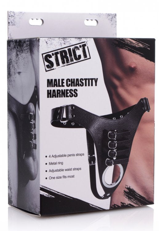 Male Chastity Harness - Black