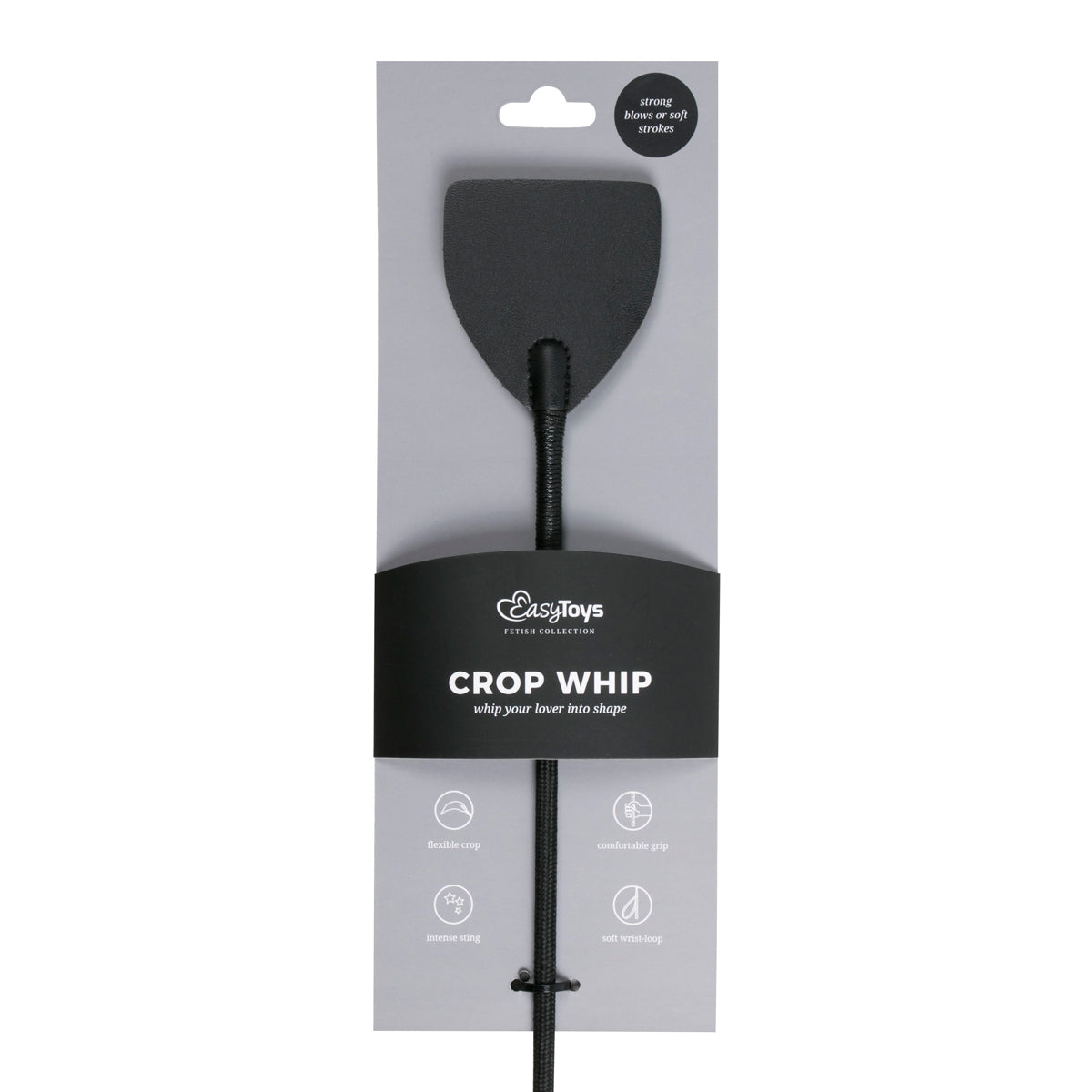Wide Crop Whip Black