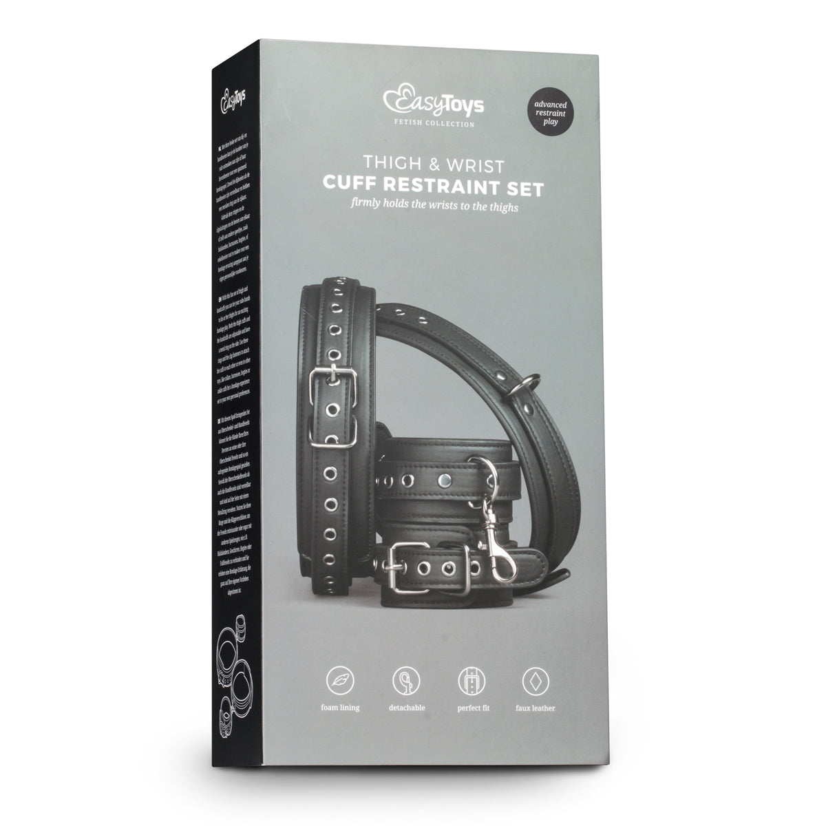 Thigh and Wrist Cuff Set - Black