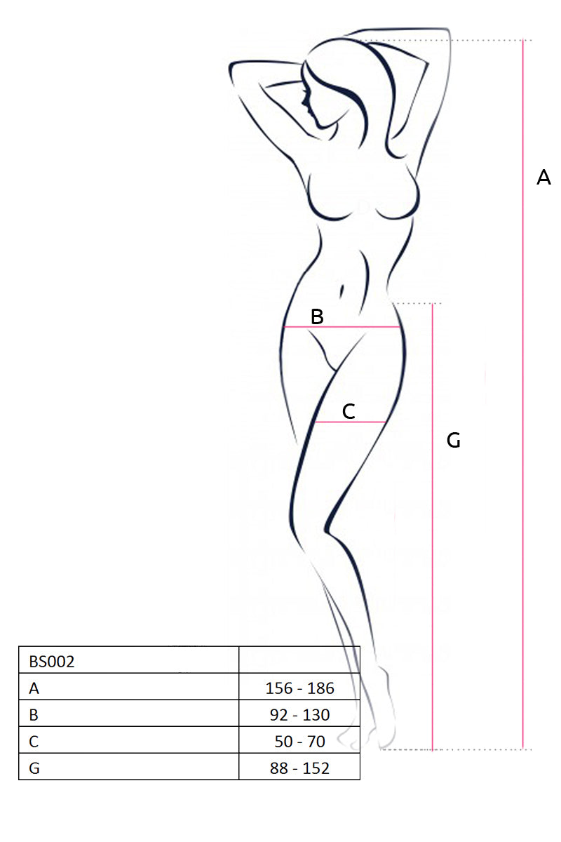 Suspender Tights With Hearts - Black