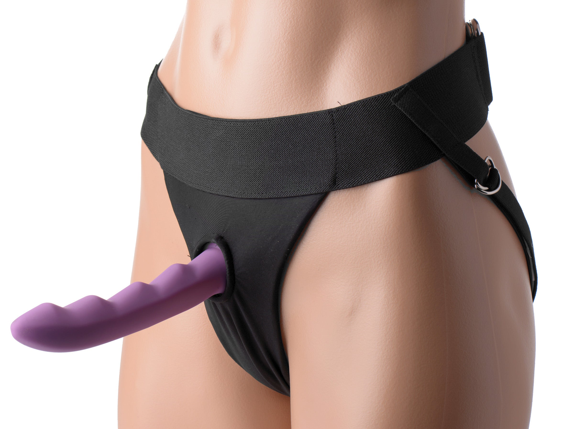 Avalon Jock Style Strap On Harness - Purple