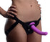 Navigator Silicone G-Spot Dildo with Harness - Purple