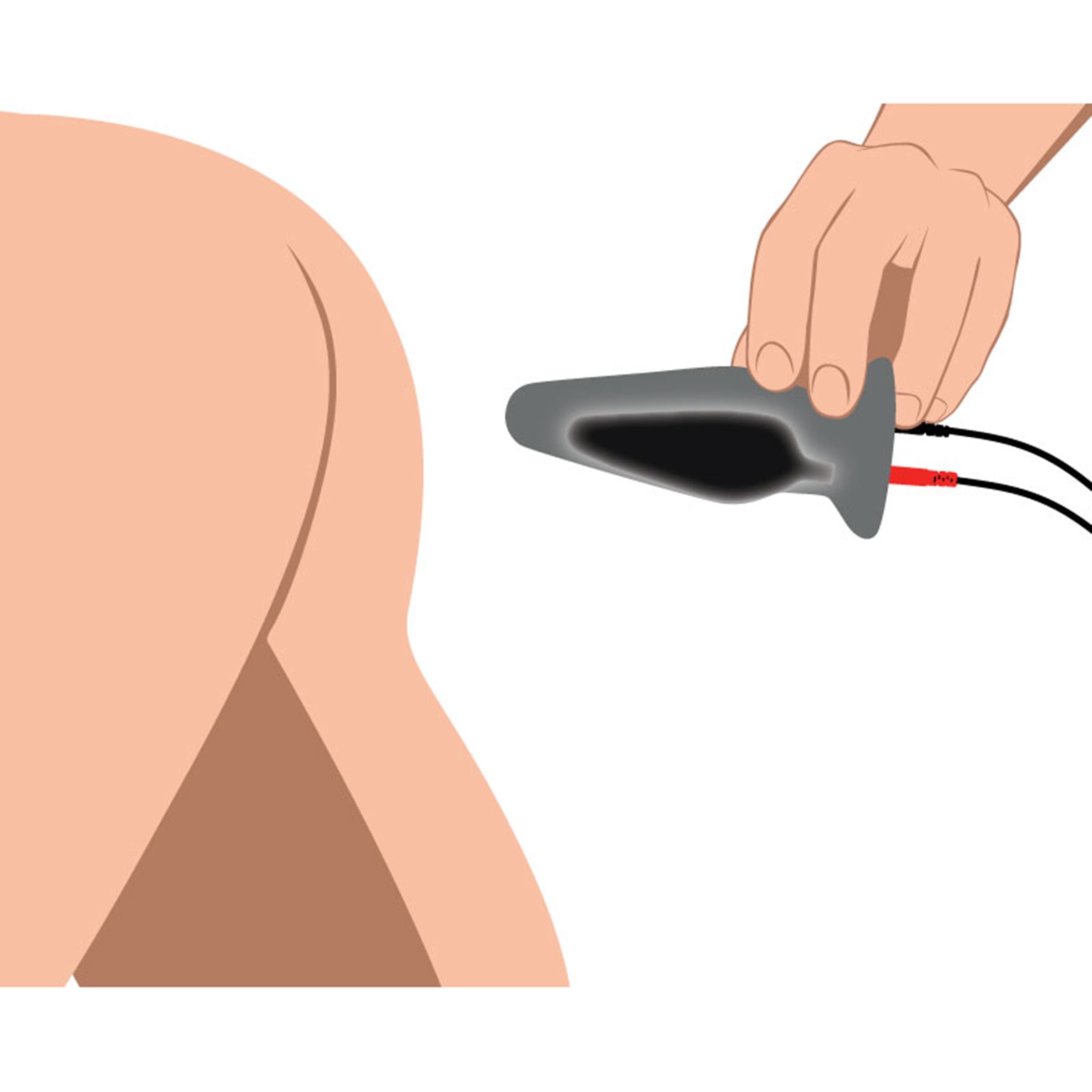 Zeus Anal Amplifier Silicone eStim Plug - Black