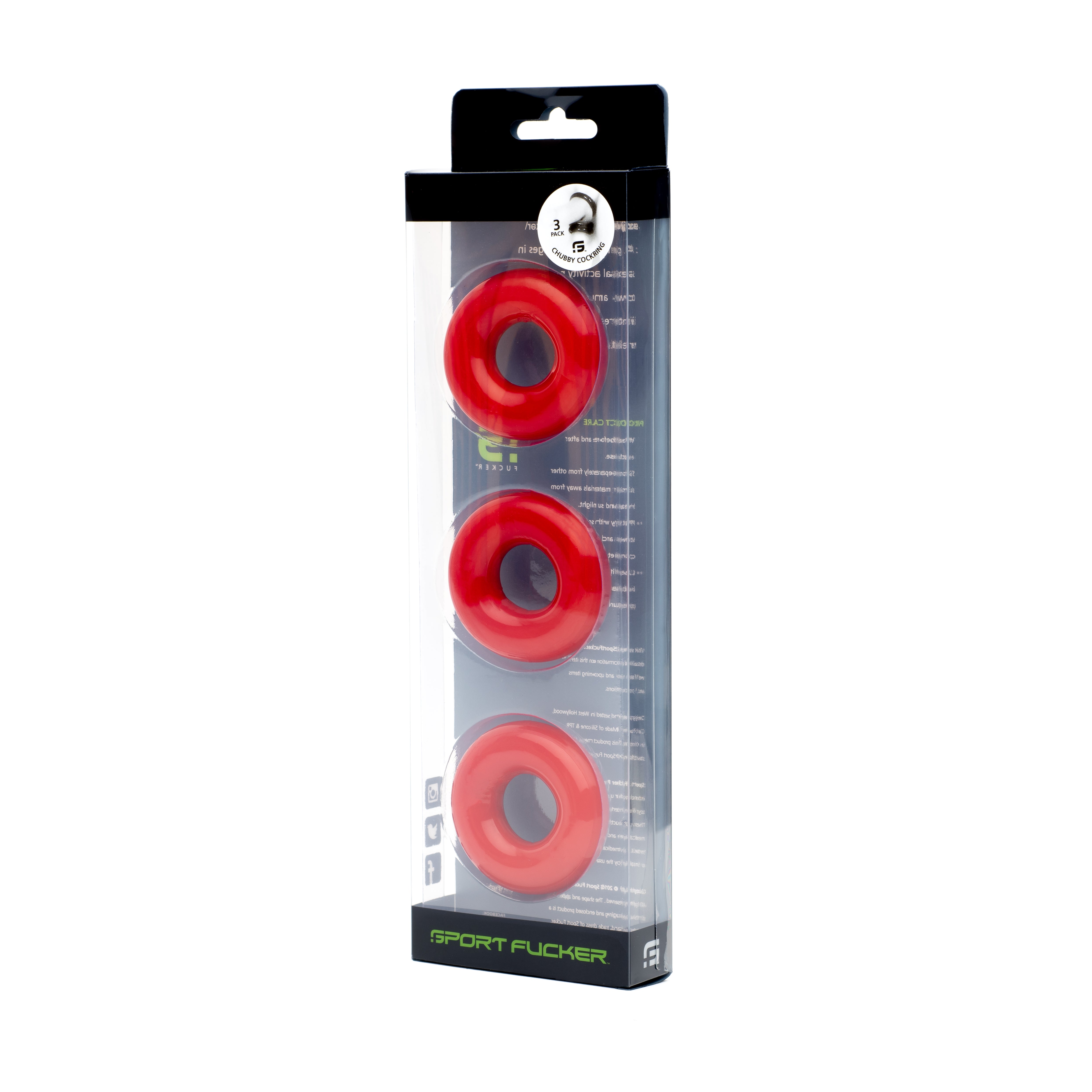 Sport Fucker Chubby Cockring 3 Pk Red