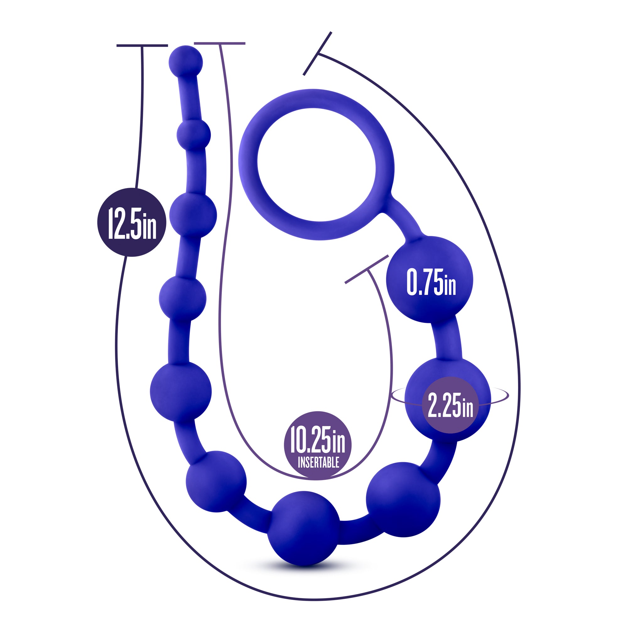 Luxe Silicone 10 Beads Indigo - Indigo