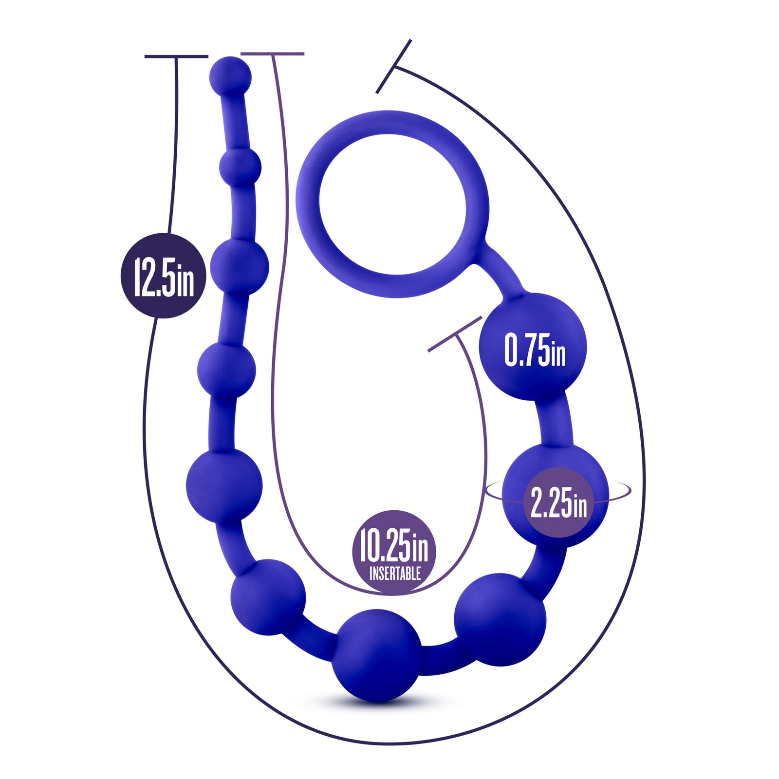 Luxe Silicone 10 Beads Indigo - Indigo