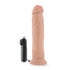 Dr Skin Dr Throb 9.5in Vibrating Realistic Cock with Suction Cup Vanilla - Vanilla