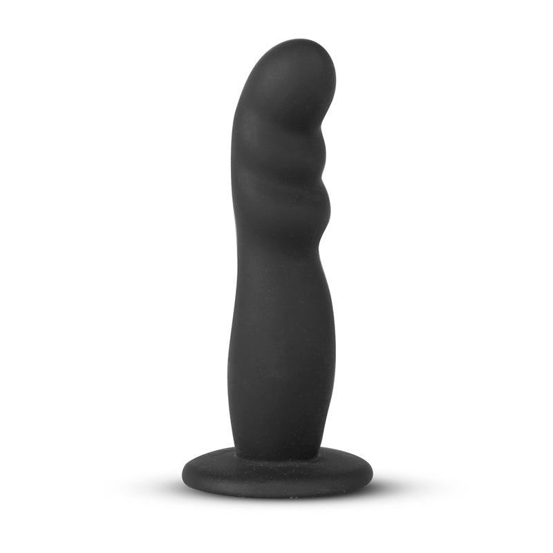 Silicone Realistic Strap-On   - Black