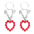 Ruby Hearts Nipple Jewellery - Red