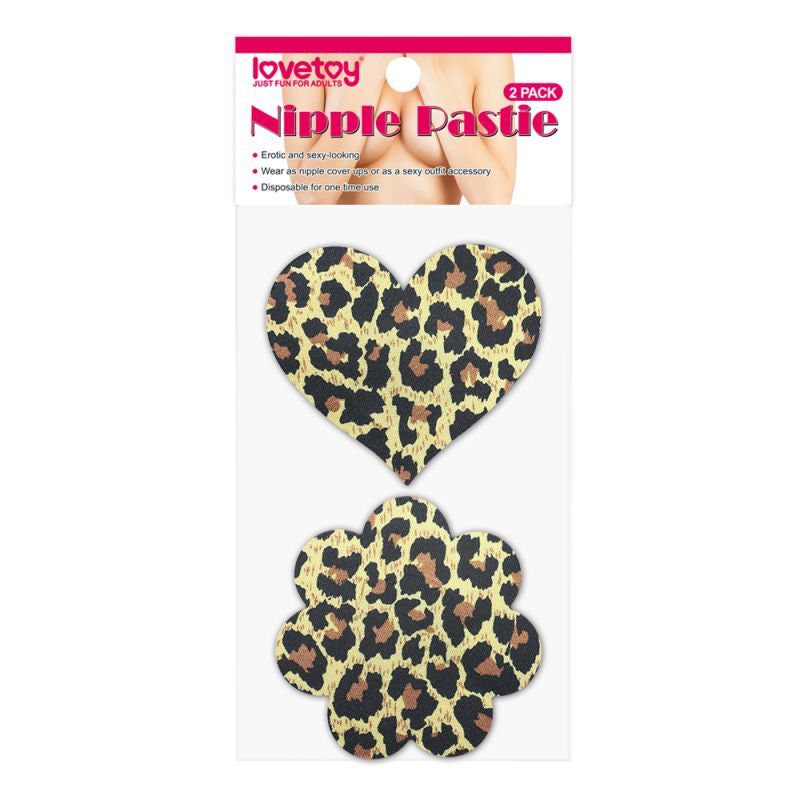 Leopard Sexy Nipple Pasties Twin Pk - Brown