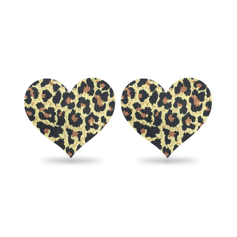 Leopard Sexy Nipple Pasties Twin Pk - Brown