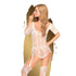 Sugar Drop Lace Suspender Bodystocking  - White