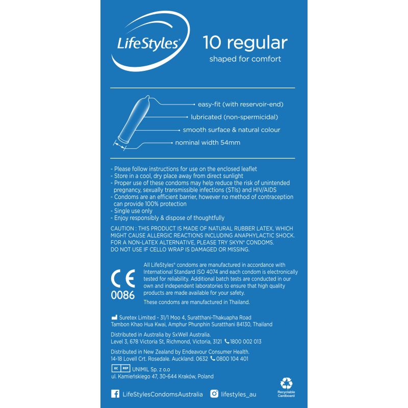 Lifestyles Regular Condoms 10 