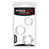 Triple Beaded Donut Ring Set - Clear
