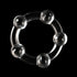 Triple Beaded Donut Ring Set - Clear
