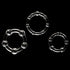 Triple Beaded Donut Ring Set - Clear