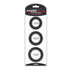 Silicone 3 Pc Cock Ring Set - Black