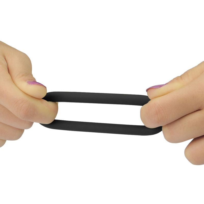 Silicone 3 Pc Cock Ring Set - Black