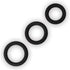 Silicone 3 Pc Cock Ring Set - Black