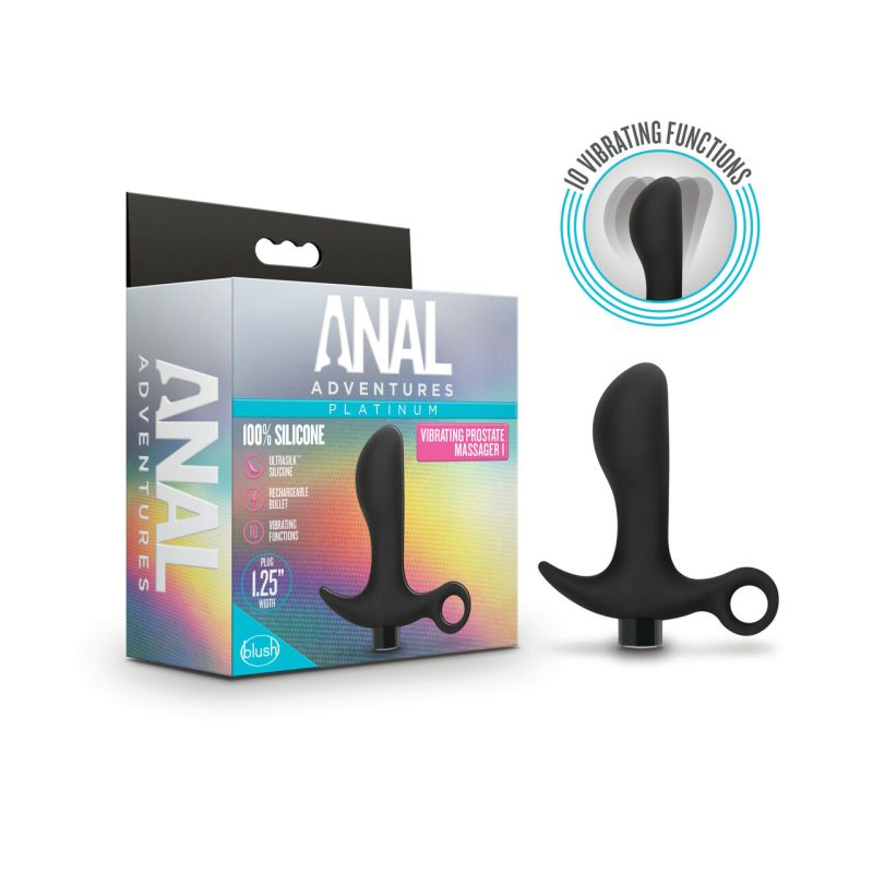 Anal Adventures Platinum Silicone Prostate Massager 01 - Black