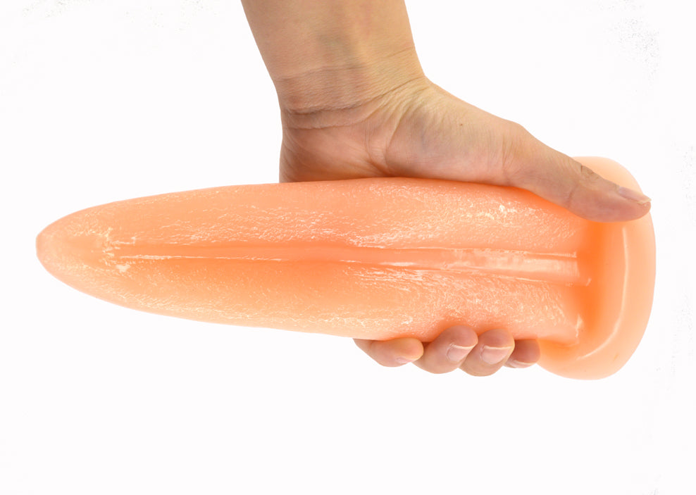 Tongue Shape Anal Plug Flesh - Flesh