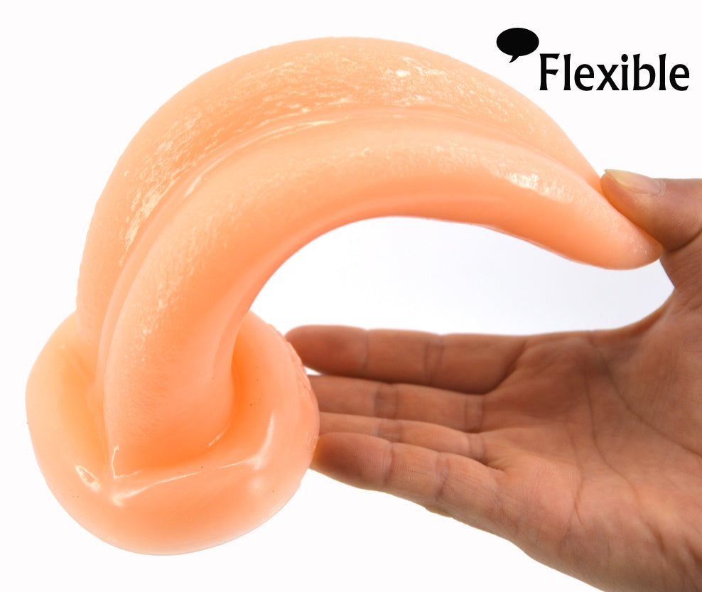 Tongue Shape Anal Plug Flesh - Flesh