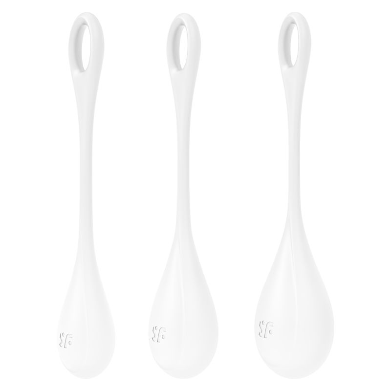 Satisfyer Yoni Power Balls 1 White 3 Pc Set
