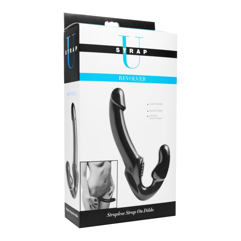 Revolver II Strapless Strap On Dildo - Black