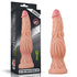 Nature Cock 9.5in Dual Layer Huge ALIEN Silicone Dildo - Flesh