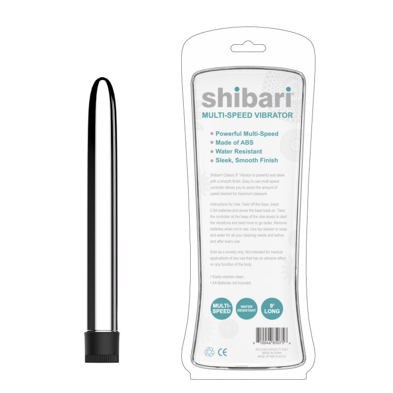 Shibari Multi-Speed Vibrator 9in Silver - Silver
