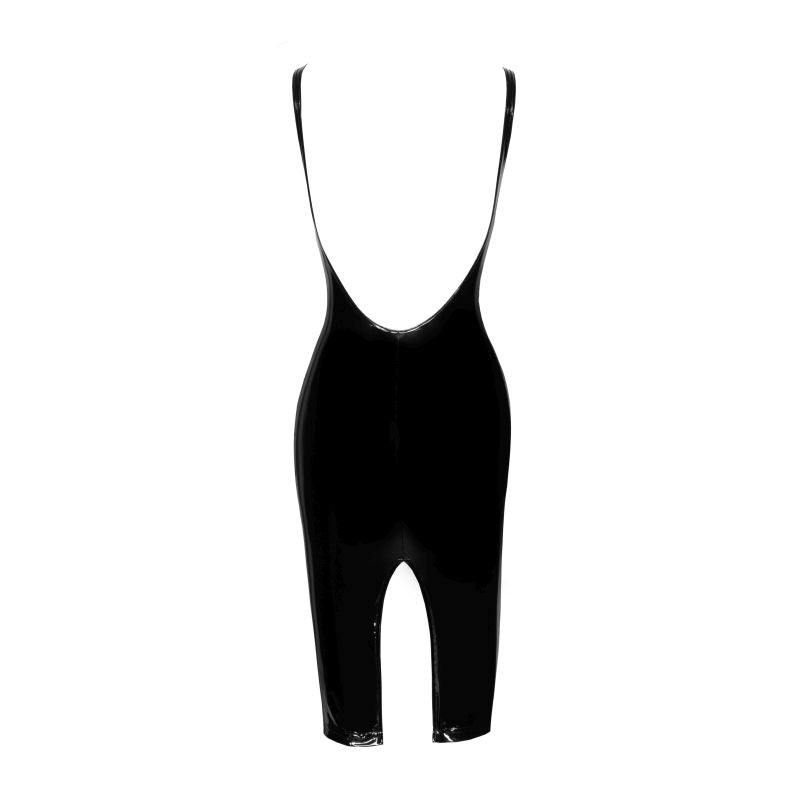 PVC Midi Dress w Front Zipper