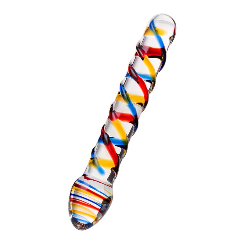 Sexus Glass Dildo Tropicana 19.5cm - Clear