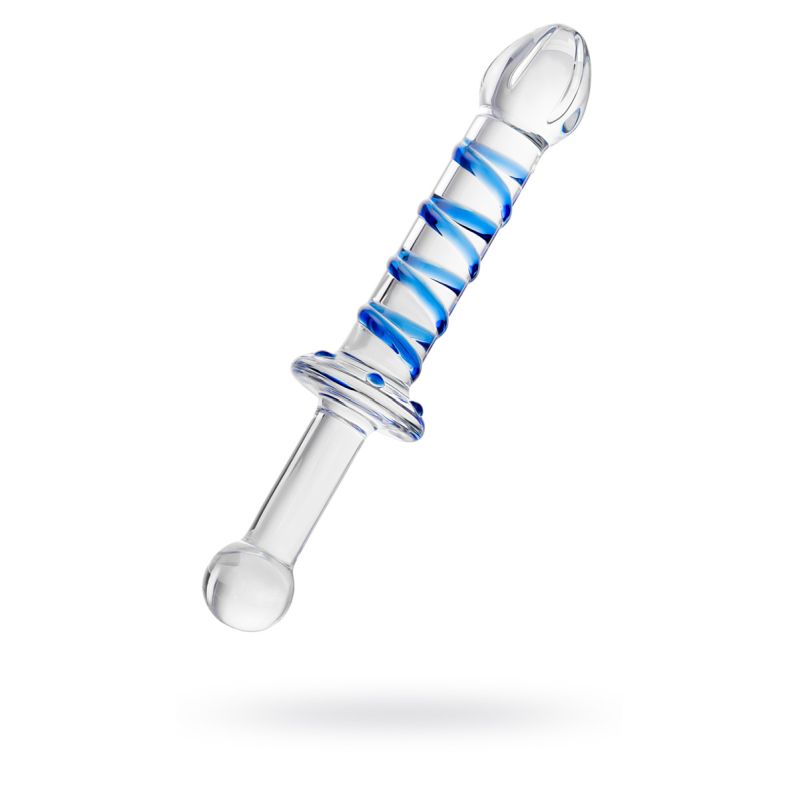 Sexus Glass Dildo Probe w Handle 23cm - Clear